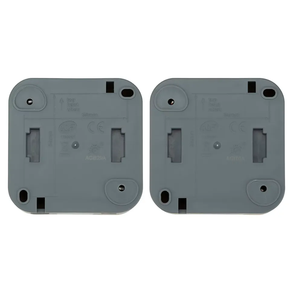 Ensemble 2 prises avec terre monobloc et 1 interrupteur va-et-vient étanche Jacobsen Malinn