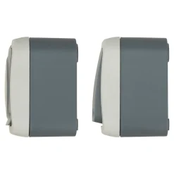 Ensemble 2 prises avec terre monobloc et 1 interrupteur va-et-vient étanche Jacobsen Malinn