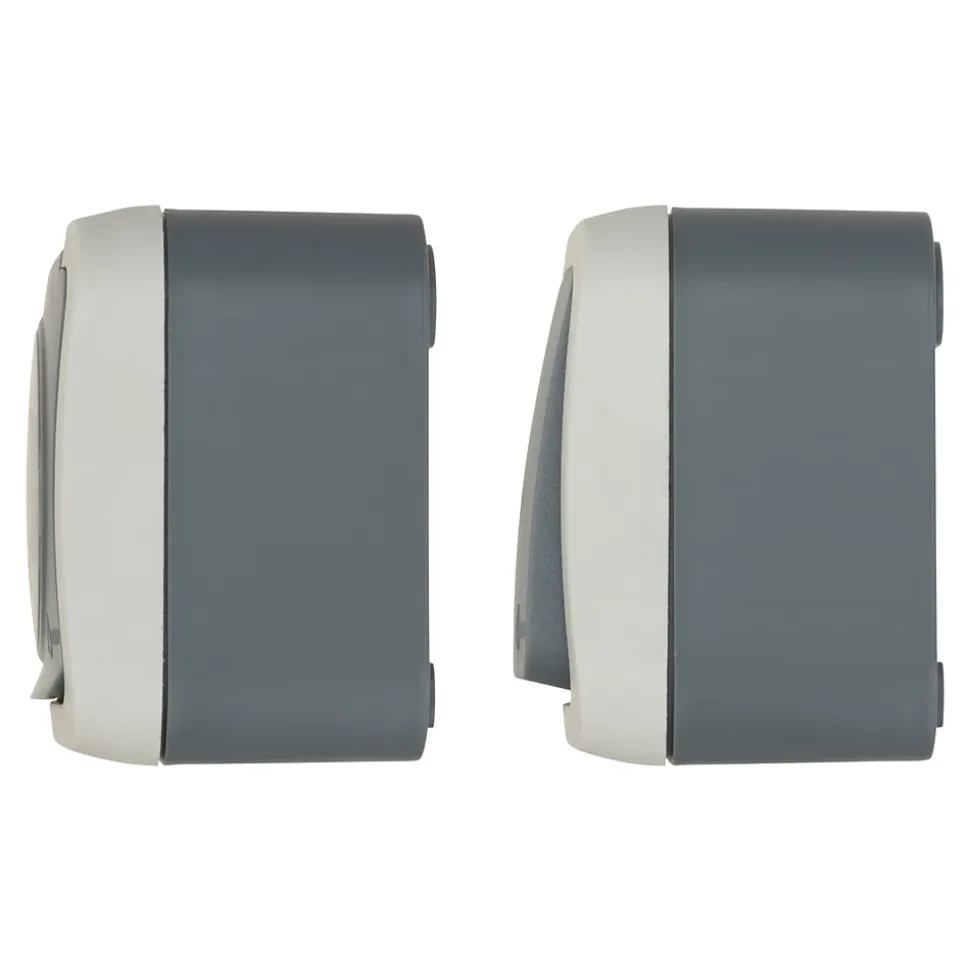 Ensemble 2 prises avec terre monobloc et 1 interrupteur va-et-vient étanche Jacobsen Malinn