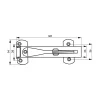 Entrebailleur de porte, 148mm, chrome - THIRARD