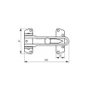 Entrebailleur pour porte à recouvrement, nickel satin - SP