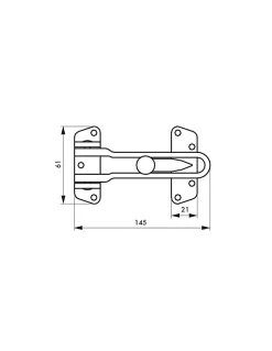 Entrebailleur pour porte à recouvrement, nickel satin - SP