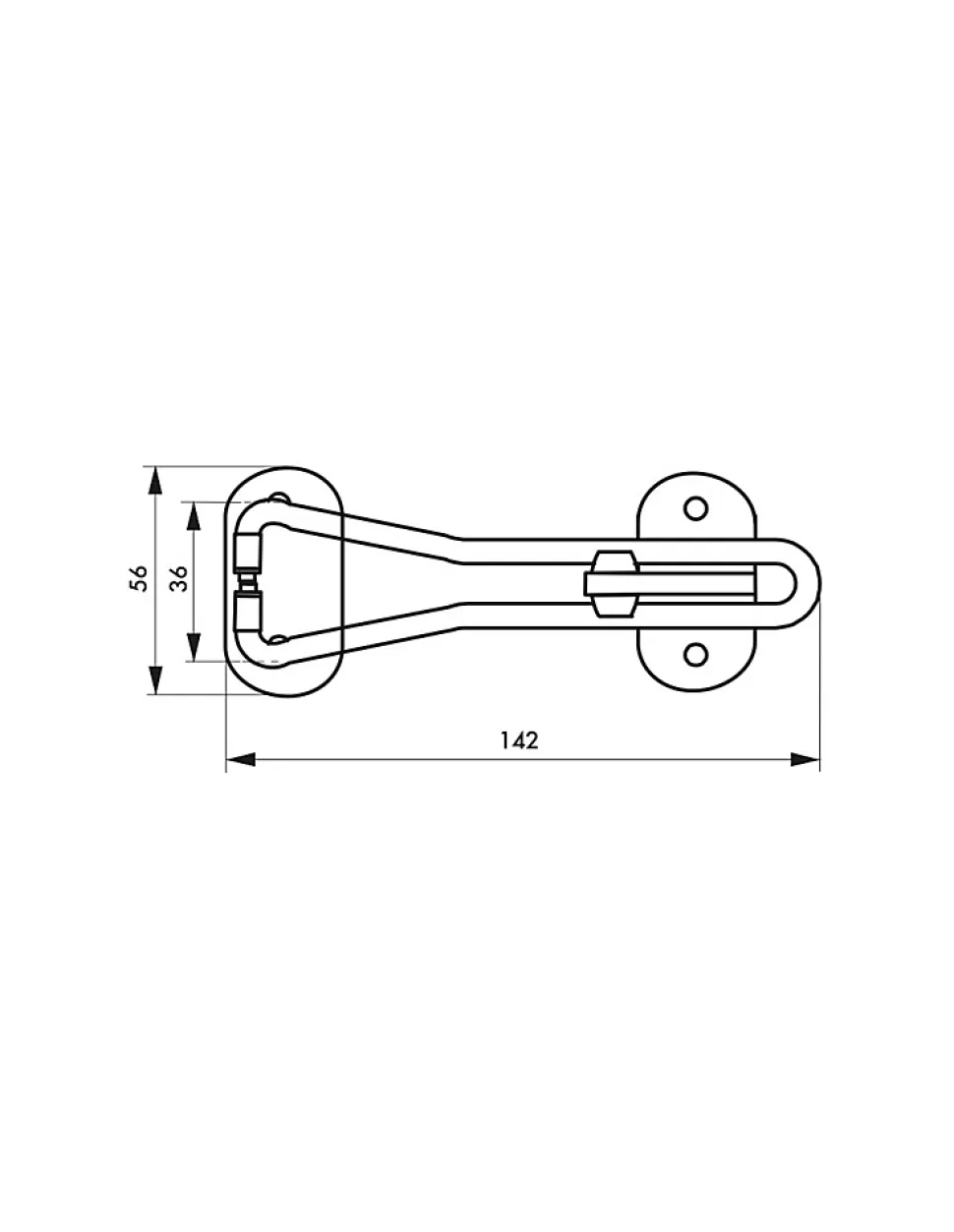 Entrebailleur pour porte d'entrée, taquet d'arrêt, 142mm, blanc - THIRARD