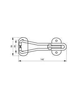 Entrebailleur pour porte d'entrée, taquet d'arrêt, 142mm, inox - THIRARD
