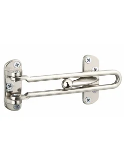 Entrebâilleur pour porte d'entrée, taquet d'arrêt, 145mm, nickelé - THIRARD