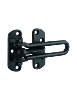Entrebâilleur pour porte d'entrée, taquet d'arrêt, 105mm, noir - THIRARD