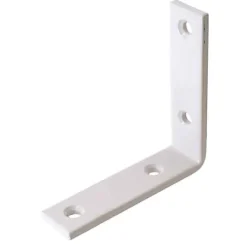 Equerre de renfort acier plastifié blanc 50 mm Vynex