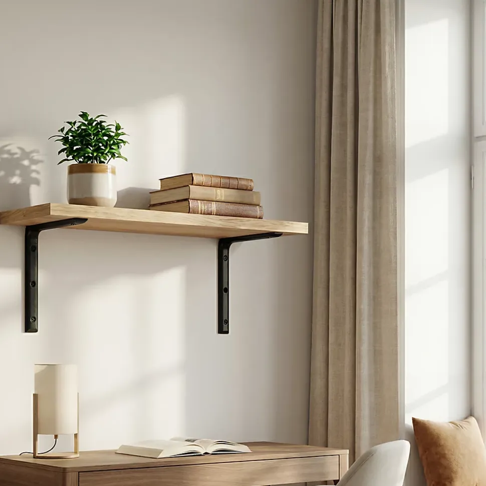 Equerre demi ronde 350 x 350 mm - acier noir