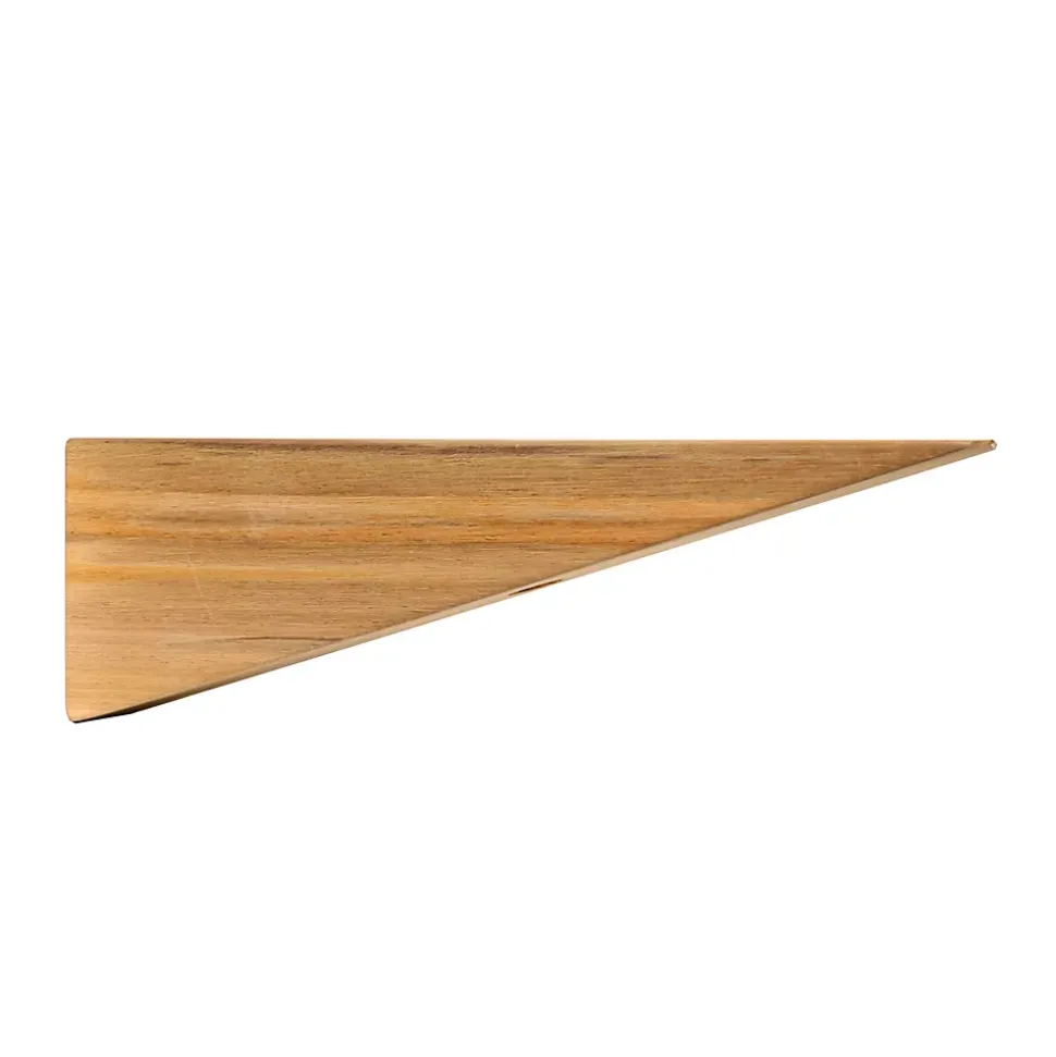 Equerre en Bois Teck Huilée - 18x55x175mm - Fixation pour Etagère Murale (lot de 2)