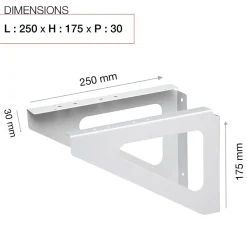 Equerres murales Blanc crème mat RAL 9010M