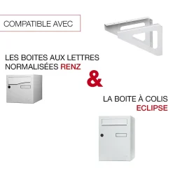 Equerres murales Blanc neige brillant RAL 9016B