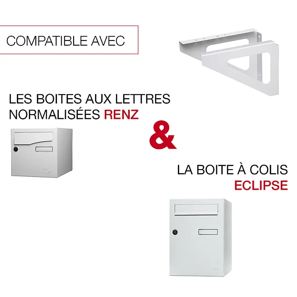 Equerres murales Blanc neige brillant RAL 9016B