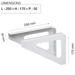 Equerres murales Blanc neige brillant RAL 9016B