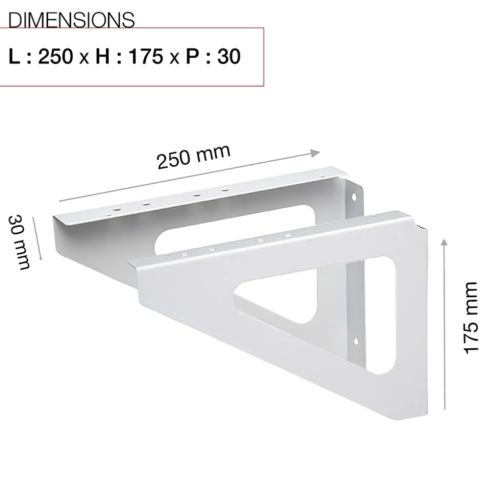 Equerres murales Blanc neige brillant RAL 9016B