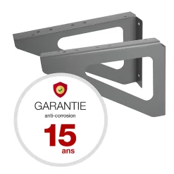 Equerres murales gris clair RAL 7037M