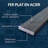 Fer plat acier 35mm ep 4 mm, Longueur : 2 metres - Comment Fer
