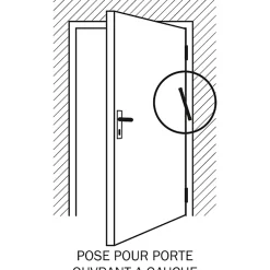 Ferme‑porte à recouvrement Diall pour portes intérieures jusqu'à 60 kg maxi en acier longueur 280 mm