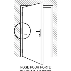 Ferme-porte à tige noir Diall Aluminium