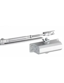 Ferme-porte automatique hydraulique - 30kg, arrêt 90 degrés, laqué gris - THIRARD