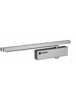 Ferme-porte automatique hydraulique Design force 3, bras coulissant, argent - THIRARD