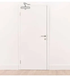 Ferme-porte Bricard Blanc bras compas fermeture automatique jusqu à 60 kg Force 3