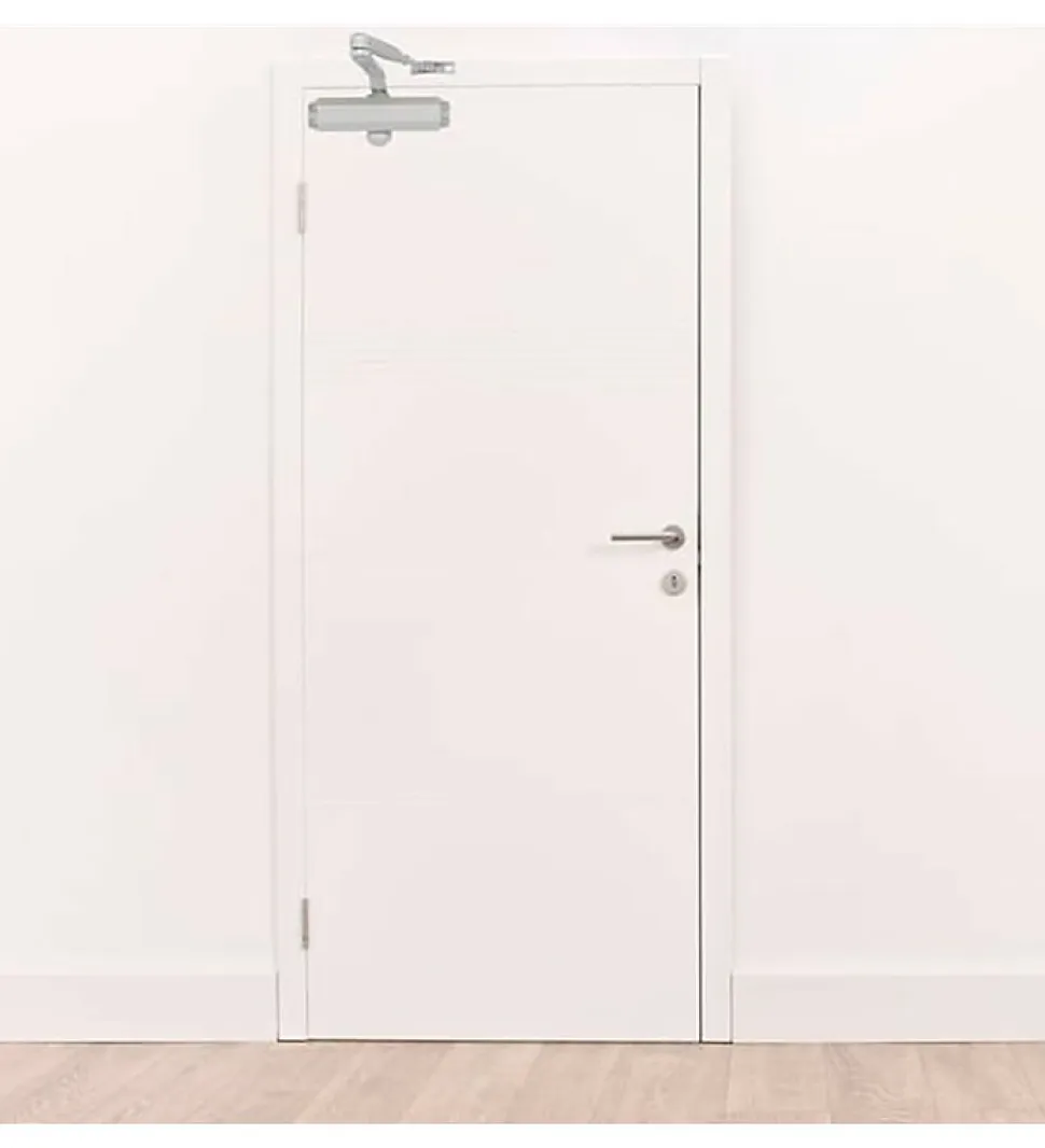 Ferme-porte Bricard Blanc bras compas fermeture automatique jusqu à 60 kg Force 3