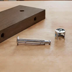 Ferrure d'assemblage + Goujon ø15 x L. 47.5 mm en acier, lot de 2