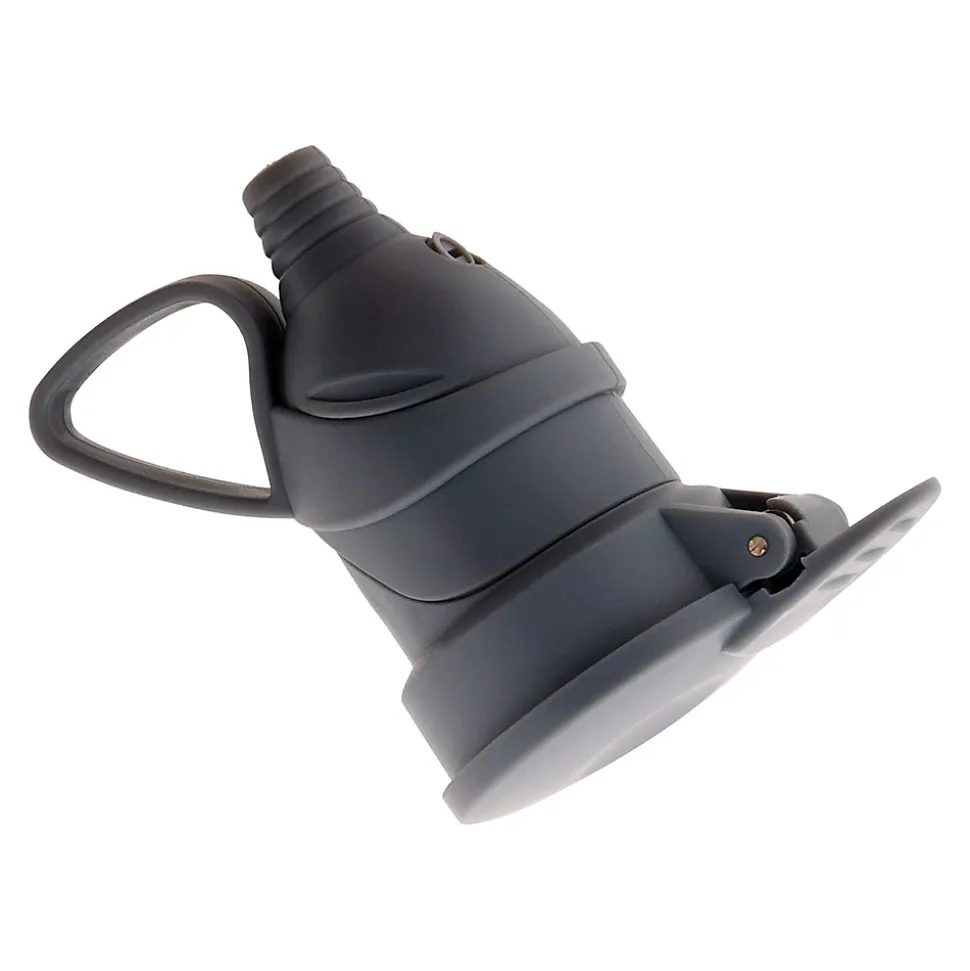 Fiche femelle à clapet 16A 2P+T - Gris - Zenitech