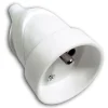 Fiche femelle 16A blanc glossy Diall