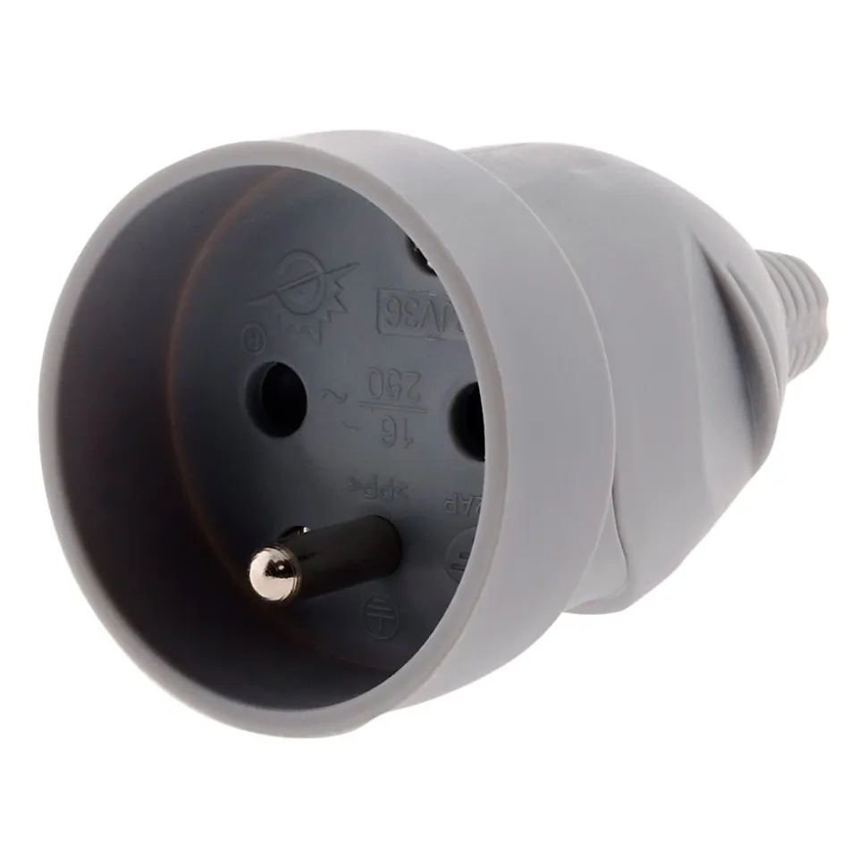 Fiche femelle 16A 2P+T - Gris - Zenitech