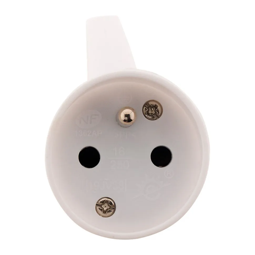 Fiche femelle anneau 1 prise 16A 2P+T - Blanc - Zenitech