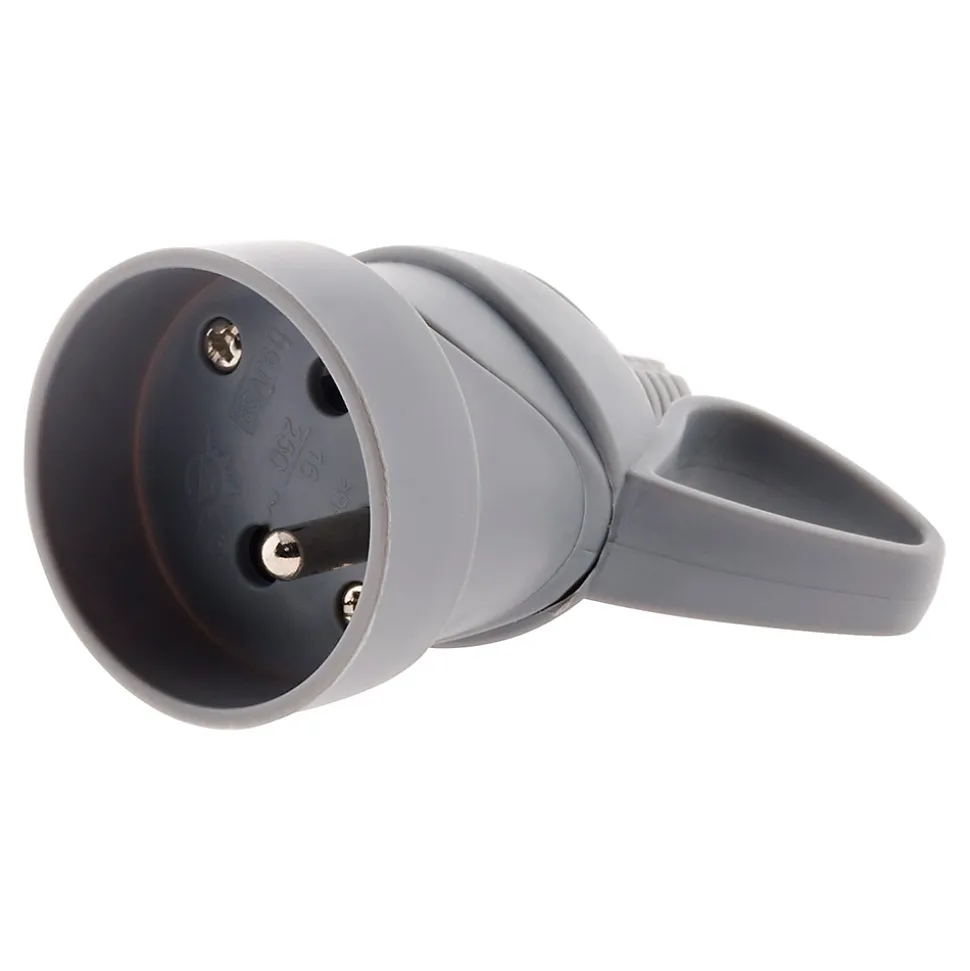 Fiche femelle anneau 16A 2P+T - Gris - Zenitech