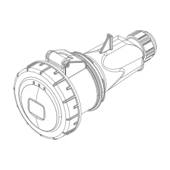 Fiche Femelle Triphasé 32a 3p+t 380v - 4 Broches - étanche Ip67 - Ide