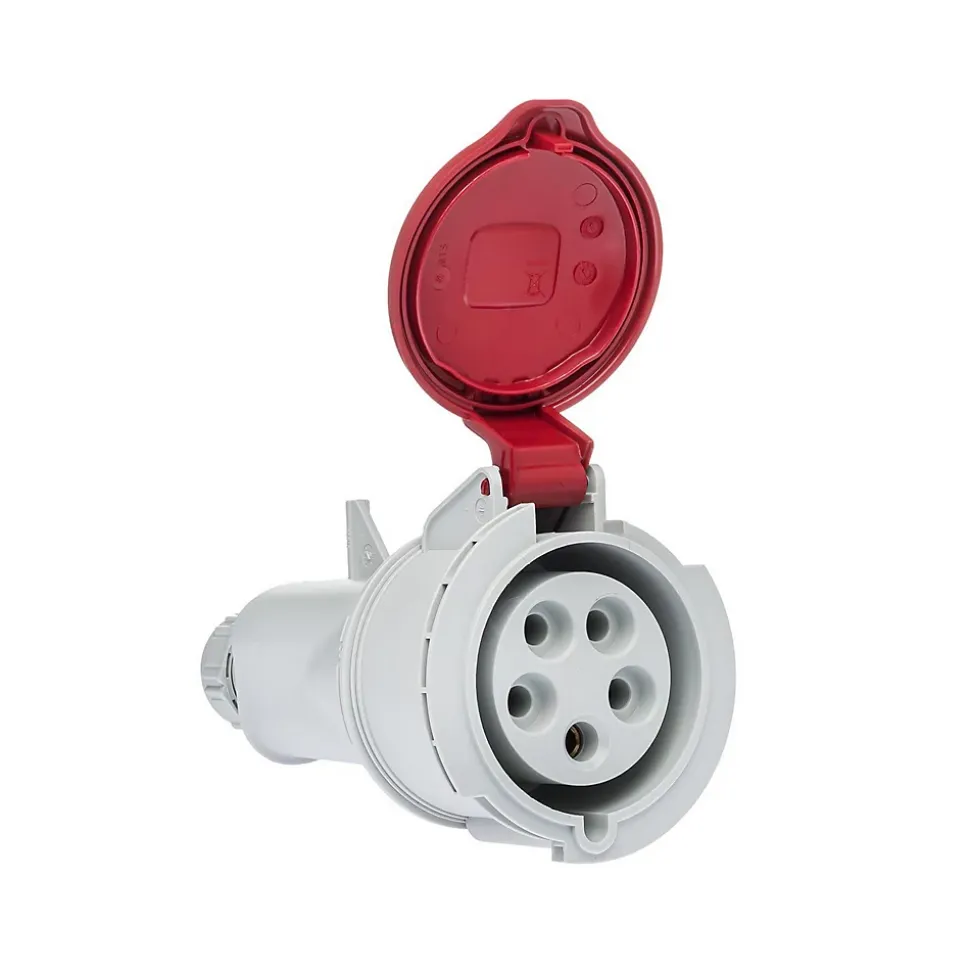 Fiche Femelle Tétrapolaire 32a 3p+n+t 380v - 5 Broches - étanche Ip44 - Ide
