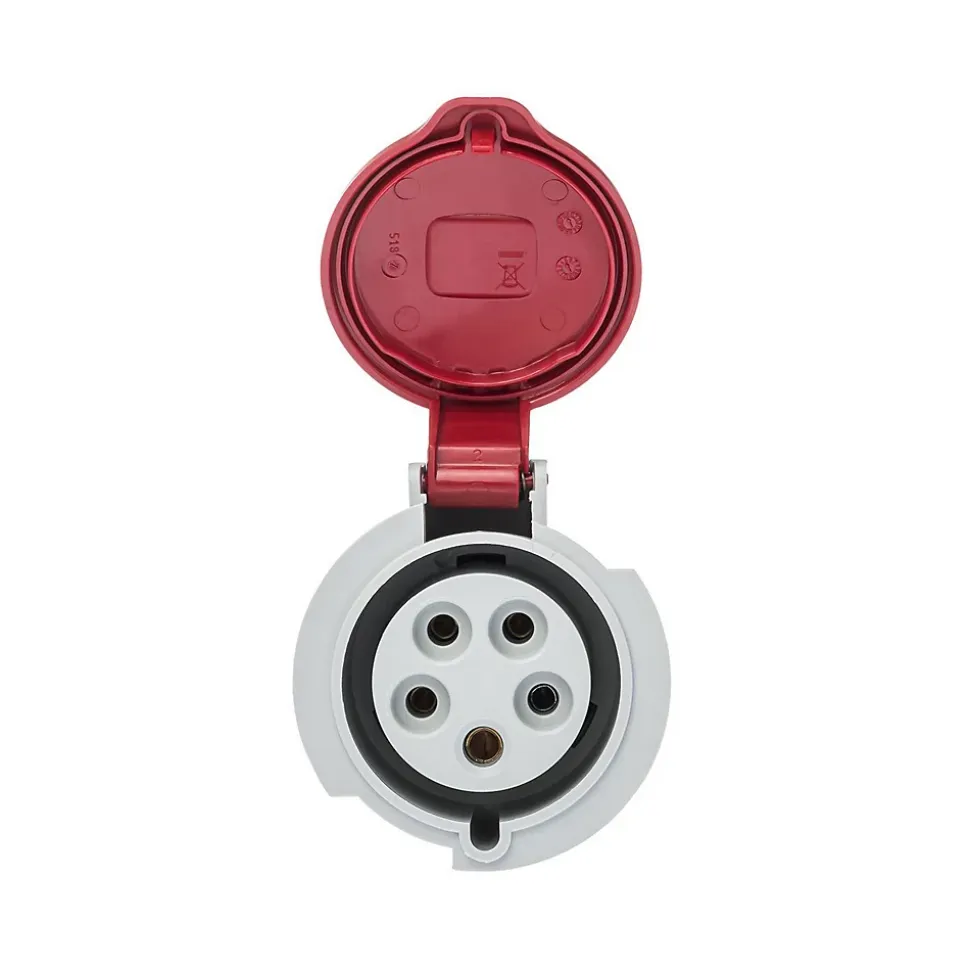 Fiche Femelle Tétrapolaire 32a 3p+n+t 380v - 5 Broches - étanche Ip44 - Ide