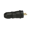 Fiche mâle 2 ports avec terre noir Legrand l.124mm 16A