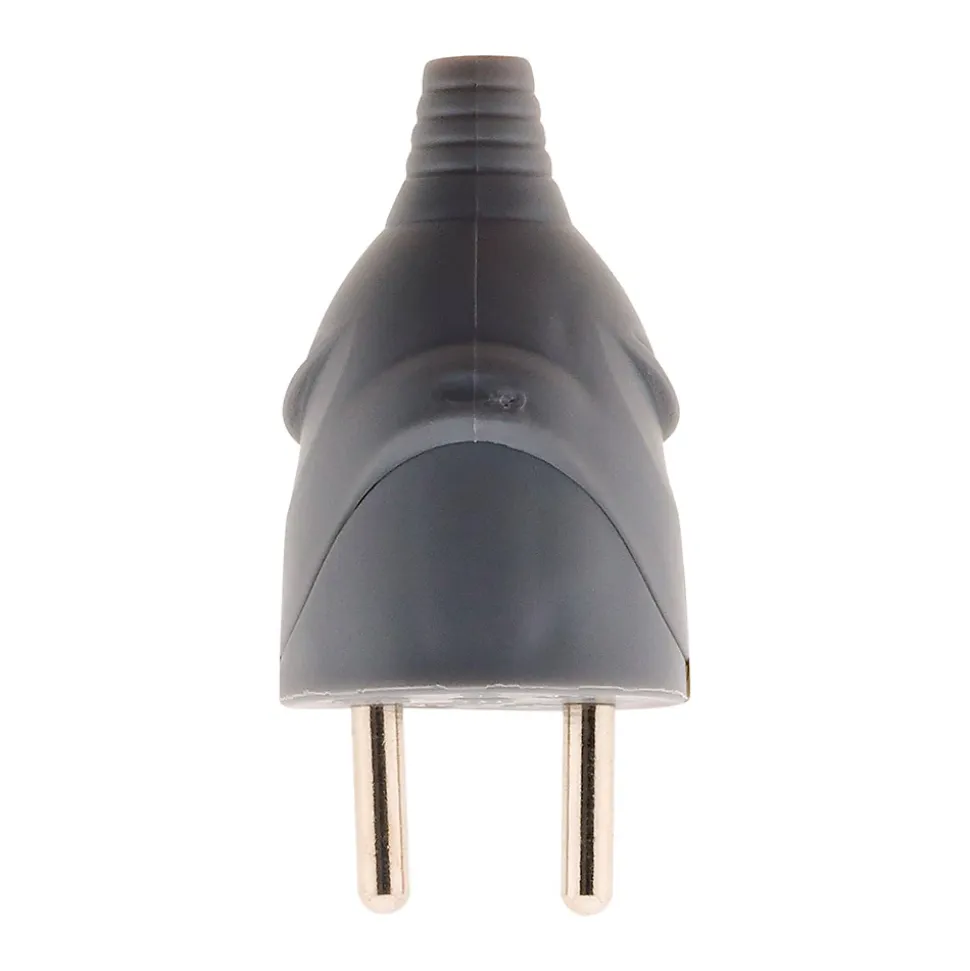Fiche mâle 16A 2P+T - Gris - Zenitech