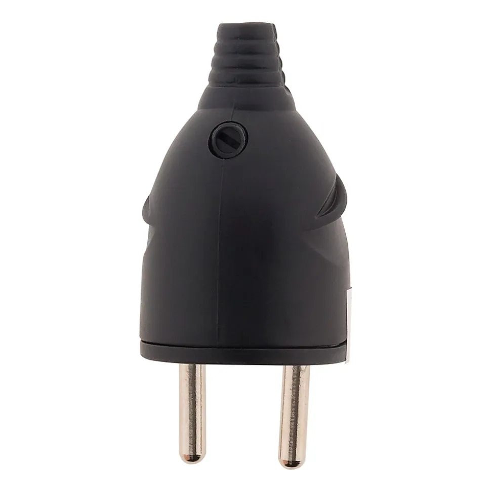 Fiche mâle 16A 2P+T - Noir - Zenitech