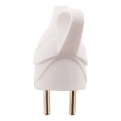 Fiche mâle anneau -16A 2P+T - Blanc - Zenitech