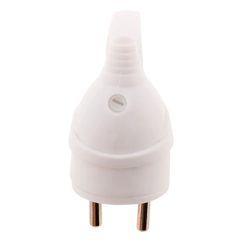 Fiche mâle anneau -16A 2P+T - Blanc - Zenitech