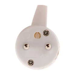 Fiche mâle anneau -16A 2P+T - Blanc - Zenitech