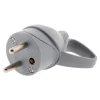 Fiche mâle anneau -16A 2P+T - Gris - Zenitech