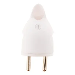 Fiche mâle coudée 16A 2P+T - Blanc - Zenitech