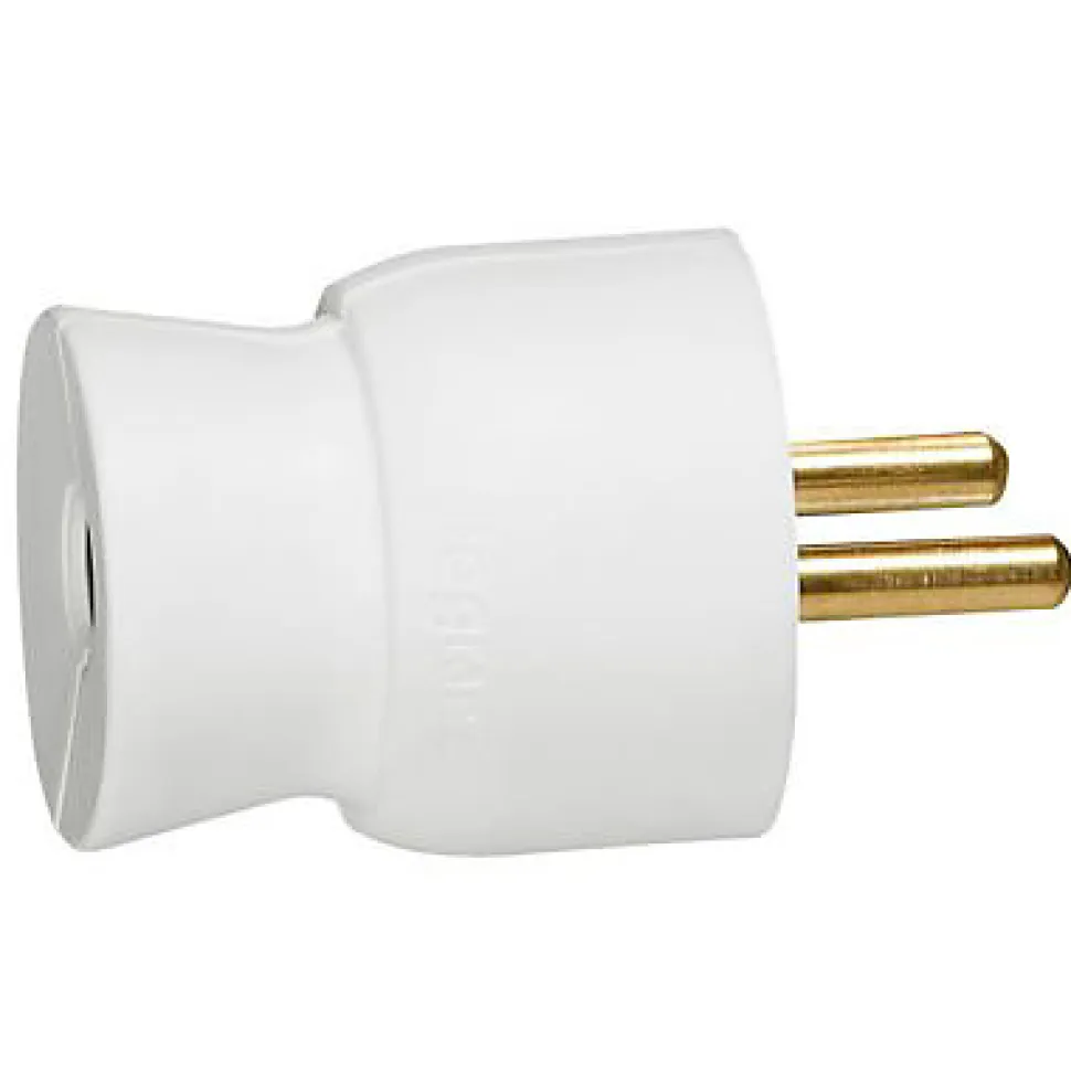 Fiche mâle droit 16A 2 P+T blanc Legrand