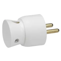 Fiche mâle latérale 16A 2 P+T blanc Legrand