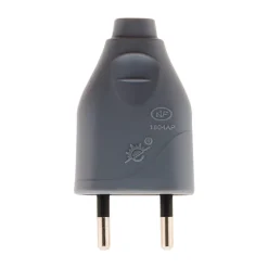 Fiche mâle 2P 6A - Gris - Zenitech