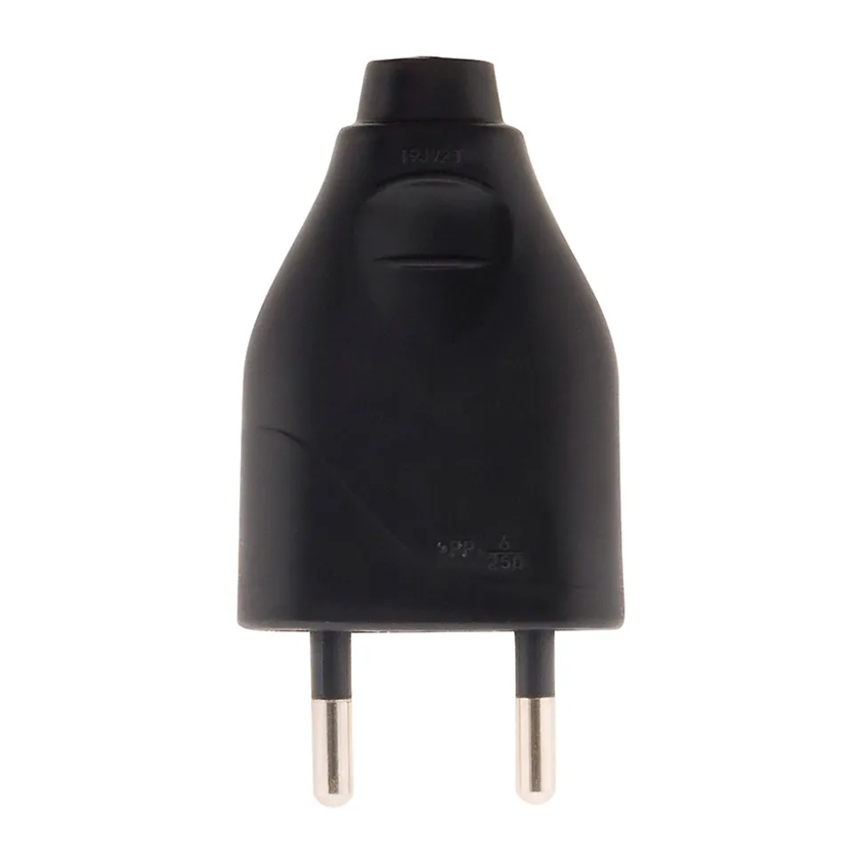 Fiche mâle 2P 6A - Noir - Zenitech