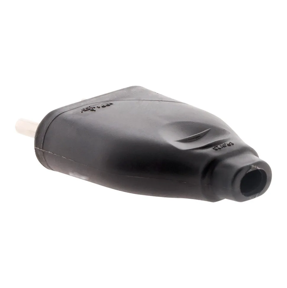 Fiche mâle 2P 6A - Noir - Zenitech