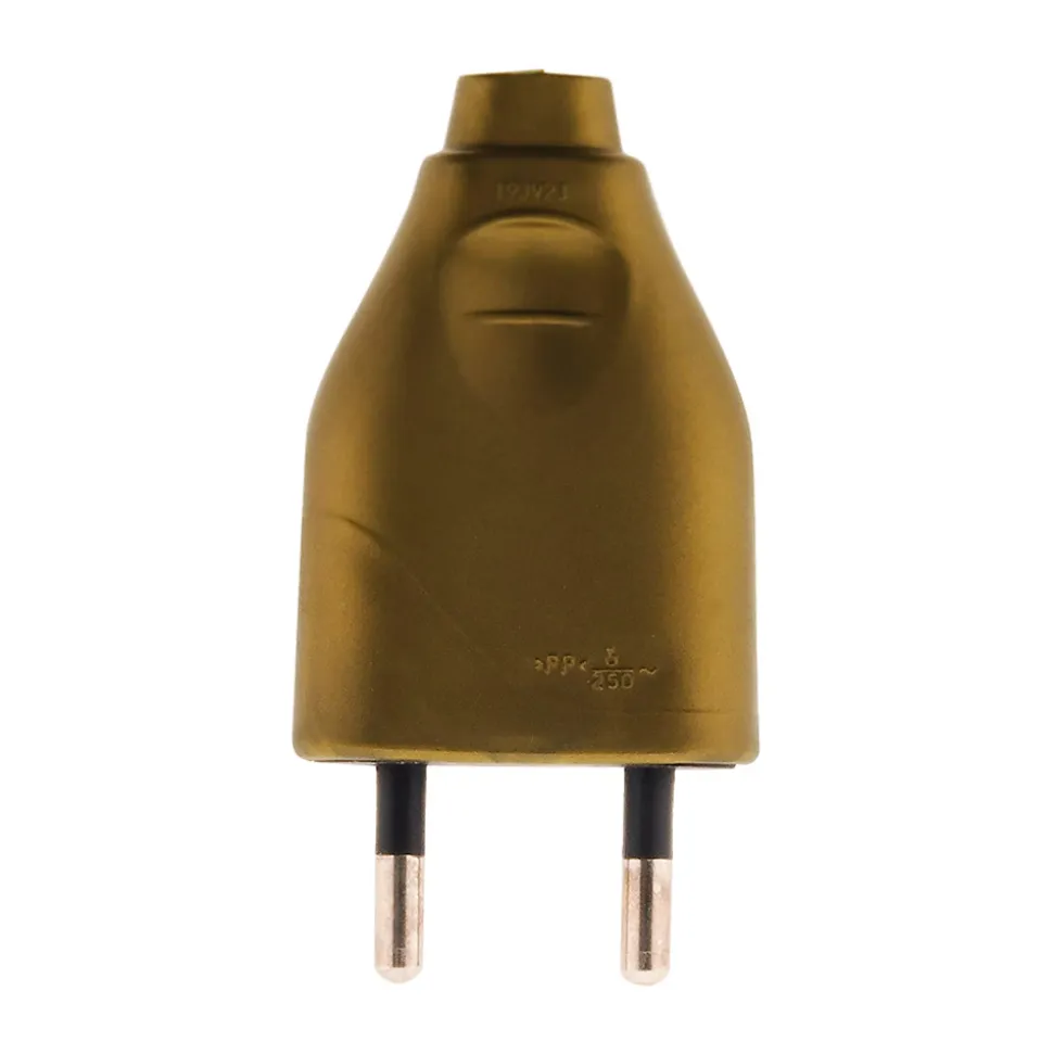 Fiche mâle 2P 6A - or - Zenitech