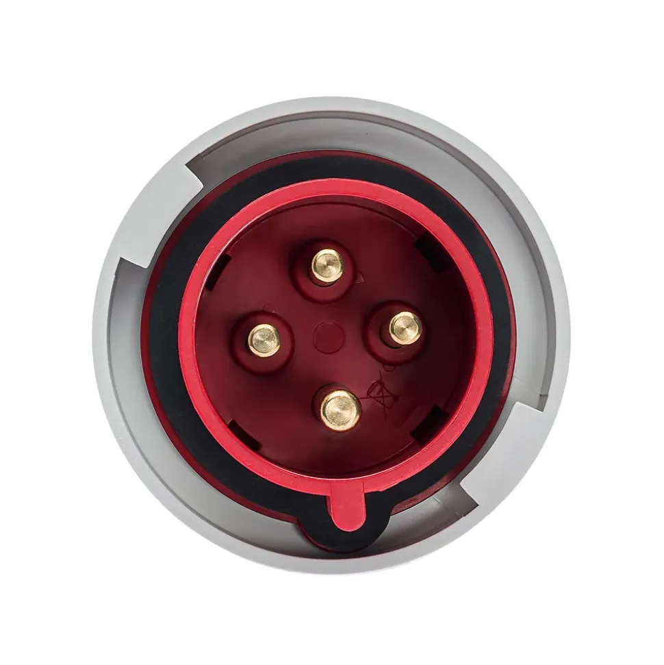 Fiche Mobile Male Triphasé 32a 3p+t 380v - 4 Broches - étanche Ip67 - Ide
